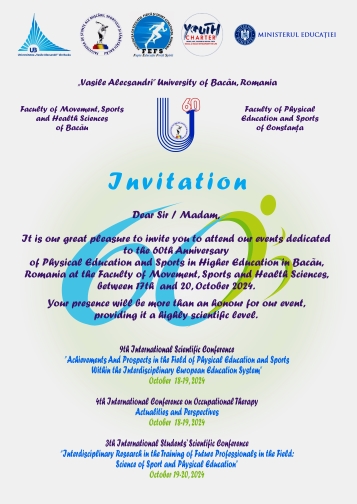 Invitatie Aniversare Bacau 2024